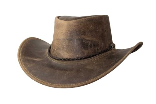 Black Jungle Kimbolton Lederhut, Westernhut, Australienhut, Cowboyhut (as3, Alpha, x_l, Charcoal) von Black Jungle