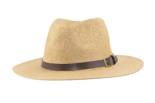 Black Jungle Lennox Sommerhut Strohhut Outdoorhut Sonnenhut Freizeithut (DE/NL/SE/PL, Alphanumerisch, L, XL, Braun) von Black Jungle