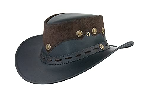 Black Jungle PENTLAND Lederhut, Westernhut, Australienhut, Cowboyhut (Schwarz, M) von Black Jungle