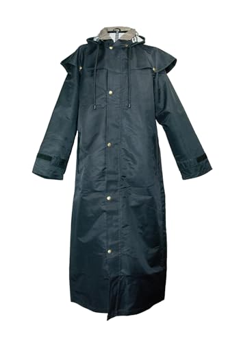 Black Jungle Reitmantel Regenmantel Mantel Reitermantel Cowboymantel (DE/NL/SE/PL, Alphanumerisch, XXL, Regular, Regular, Schwarz) von Black Jungle