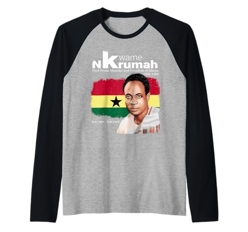 Kwame Nkrumah Herren Black History Month Distress Style Raglan von Black Men In History