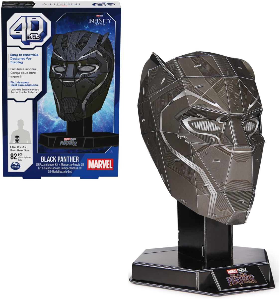 Black Panther - Marvel Puzzle - 4D Build - Black Panther - schwarz  - Lizenzierter Fanartikel von Black Panther