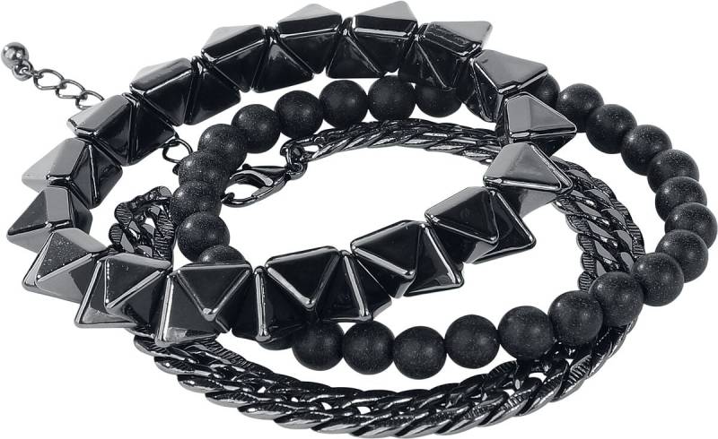 Black Premium by EMP Armband-Set - Stud Mix - schwarz von Black Premium by EMP