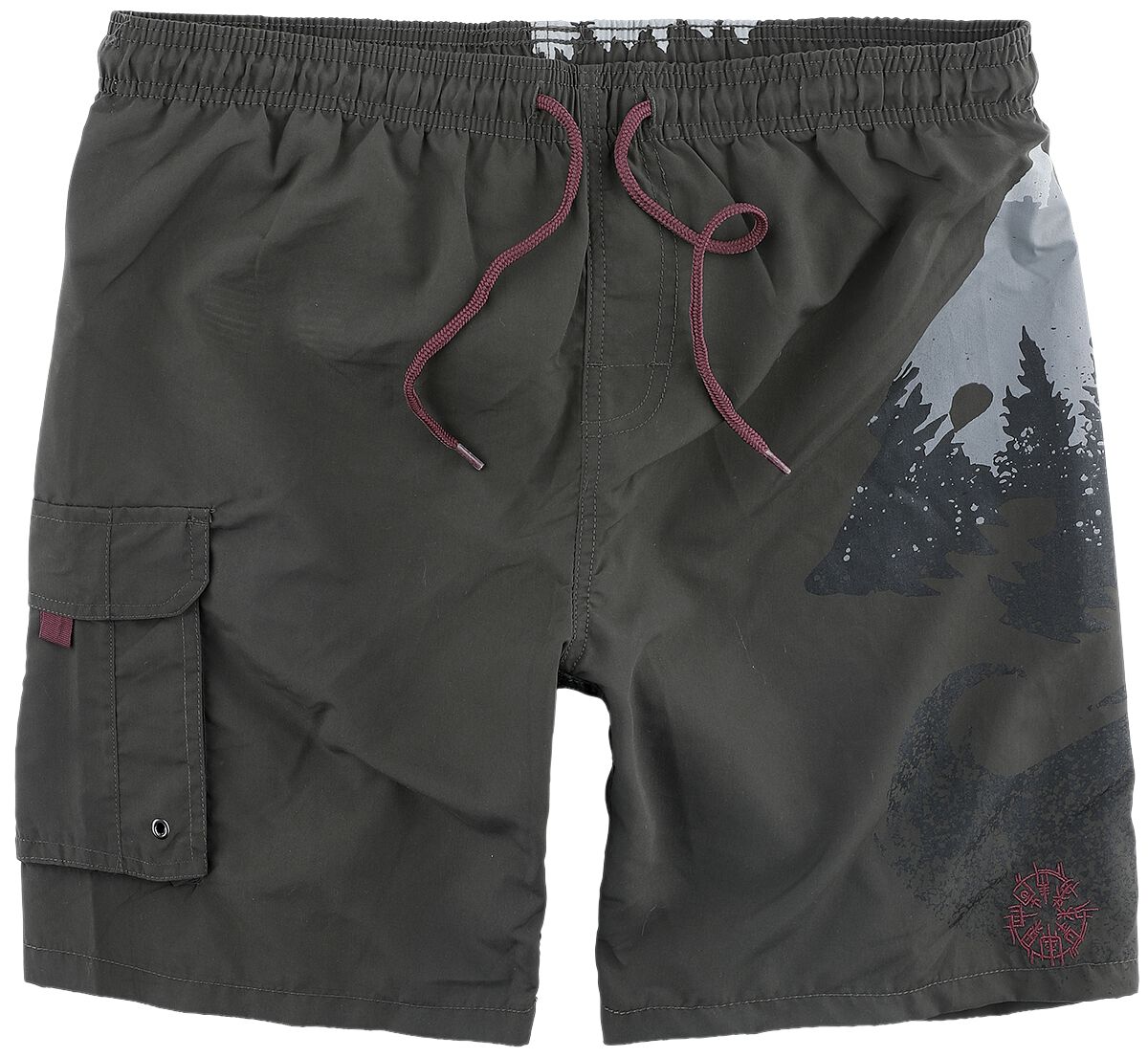 Black Premium by EMP Badeshort - Badeshorts mit Print - S bis XXL - für Männer - Größe M - grau von Black Premium by EMP