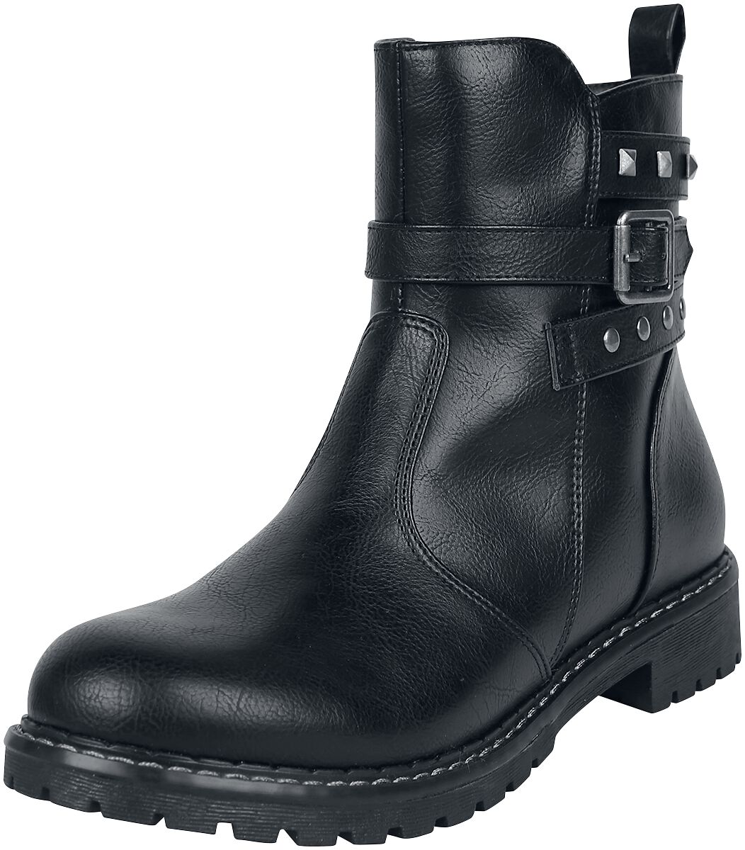 Black Premium by EMP Bikerboot - Boots with Studs and Buckles - EU37 bis EU41 - für Damen - Größe EU38 - schwarz von Black Premium by EMP