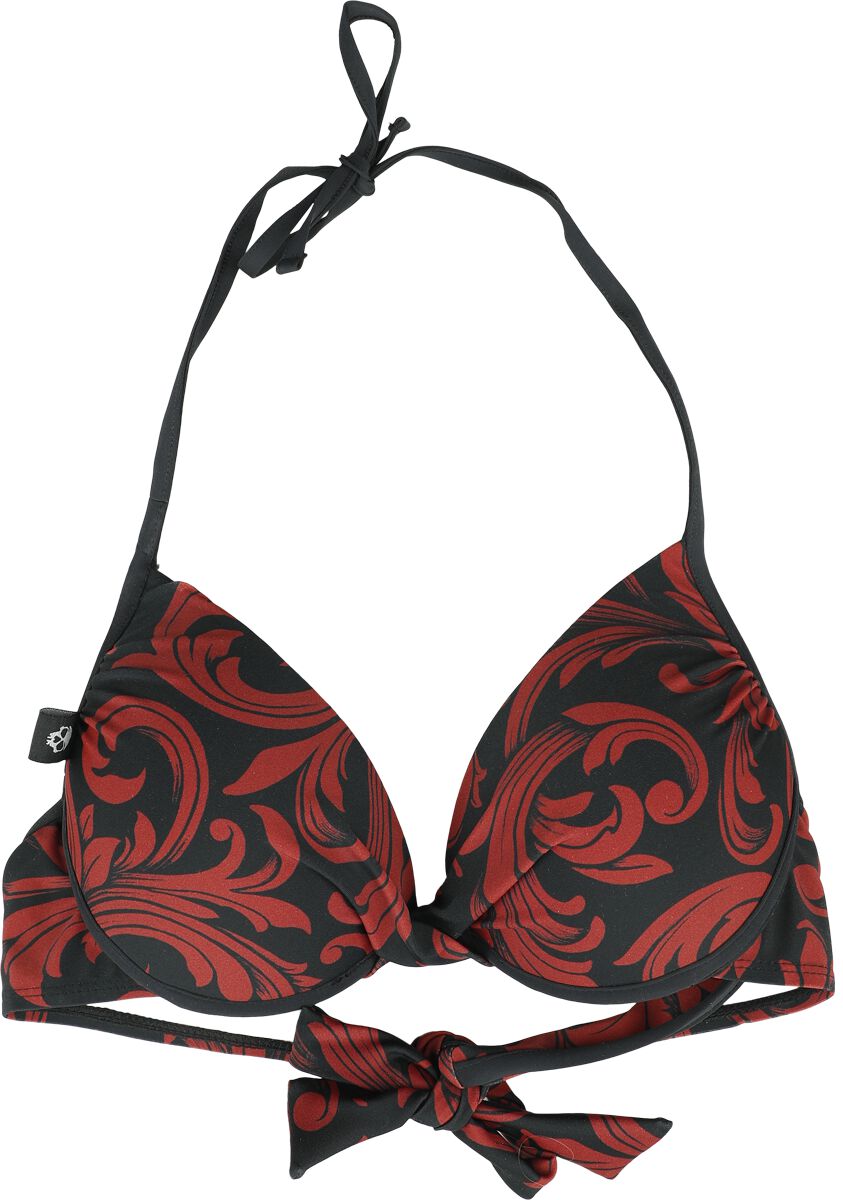 Black Premium by EMP Bikini-Oberteil - Bikini Top With Ornaments - S bis XXL - für Damen - Größe L - schwarz von Black Premium by EMP