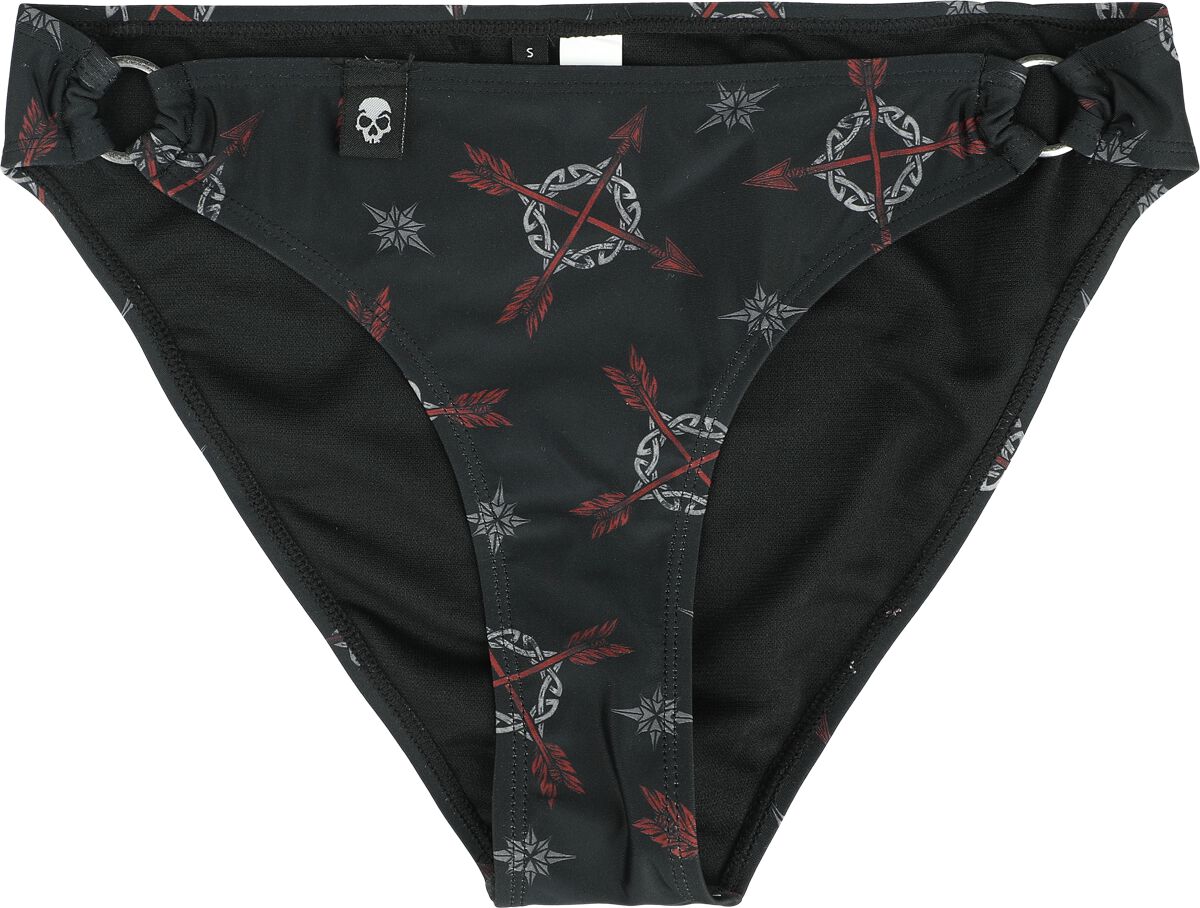 Black Premium by EMP Bikini-Unterteil - Bikini Pants With Celtic Prints - S bis XXL - für Damen - Größe L - schwarz von Black Premium by EMP