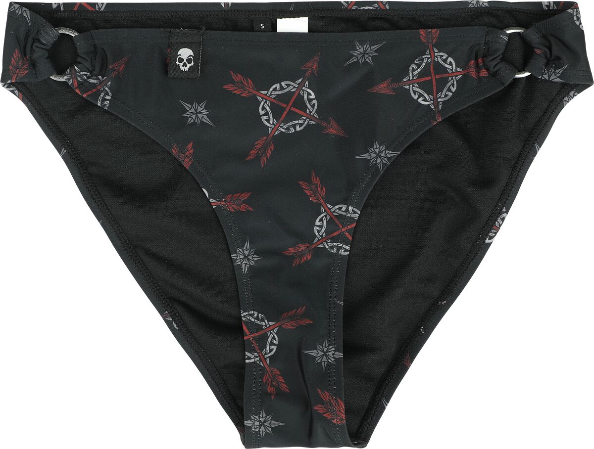 Black Premium by EMP Bikini-Unterteil - Bikini Pants With Celtic Prints - S bis XXL - für Damen - Größe M - schwarz von Black Premium by EMP