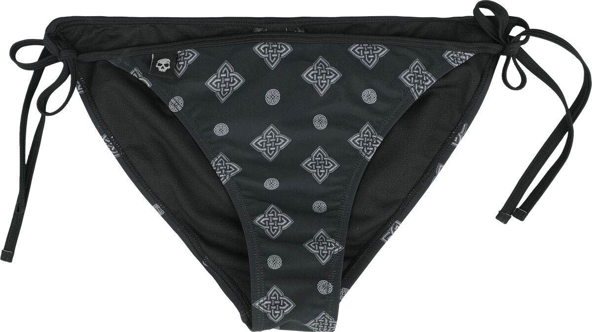 Black Premium by EMP Bikini-Unterteil - Bikini Pants With Celtic Prints - S bis XXL - für Damen - Größe XXL - schwarz von Black Premium by EMP