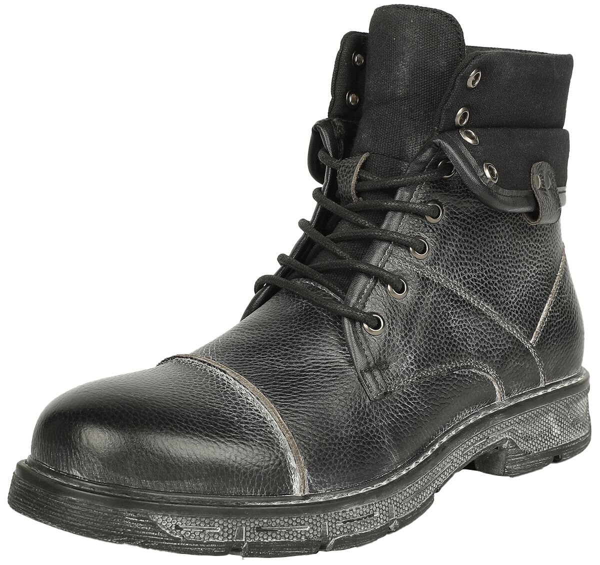 Black Premium by EMP Boots With Used Details And Double Shaft Boot schwarz in EU40 von Black Premium by EMP
