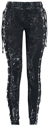 Black Premium by EMP Damen graue Leggings mit Schnürung 5XL von Black Premium by EMP