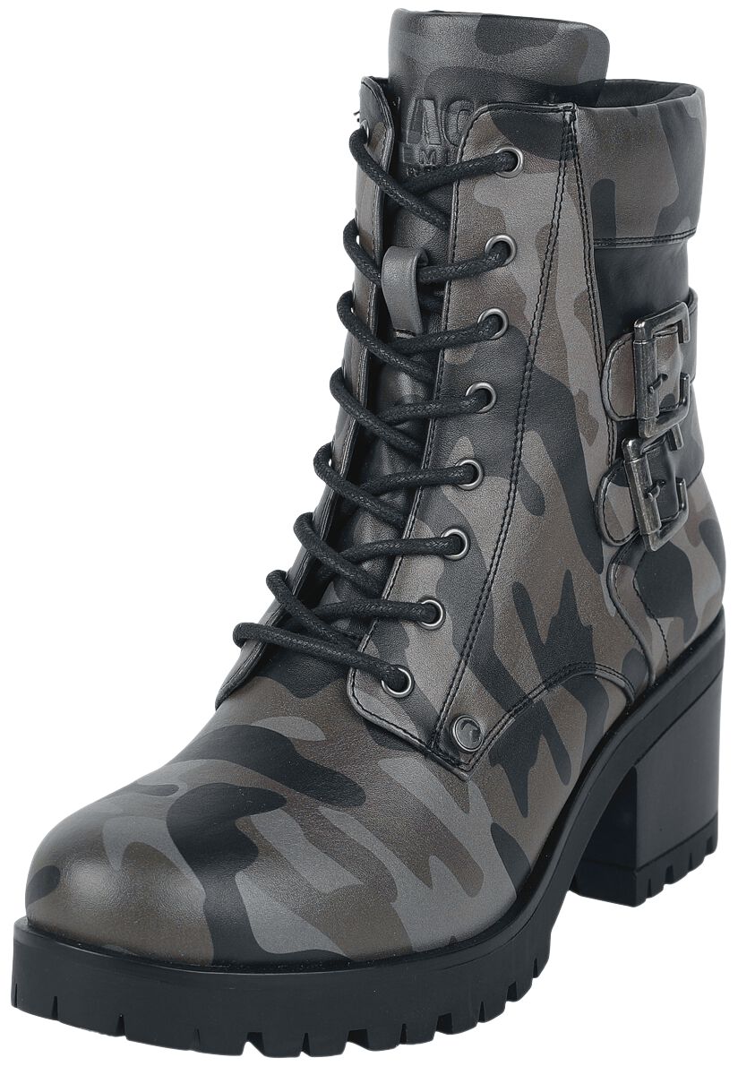 Black Premium by EMP - Camouflage/Flecktarn Boot - Schnürboots mit Camouflage Print - EU37 bis EU41 - für Damen - Größe EU39 - camouflage von Black Premium by EMP