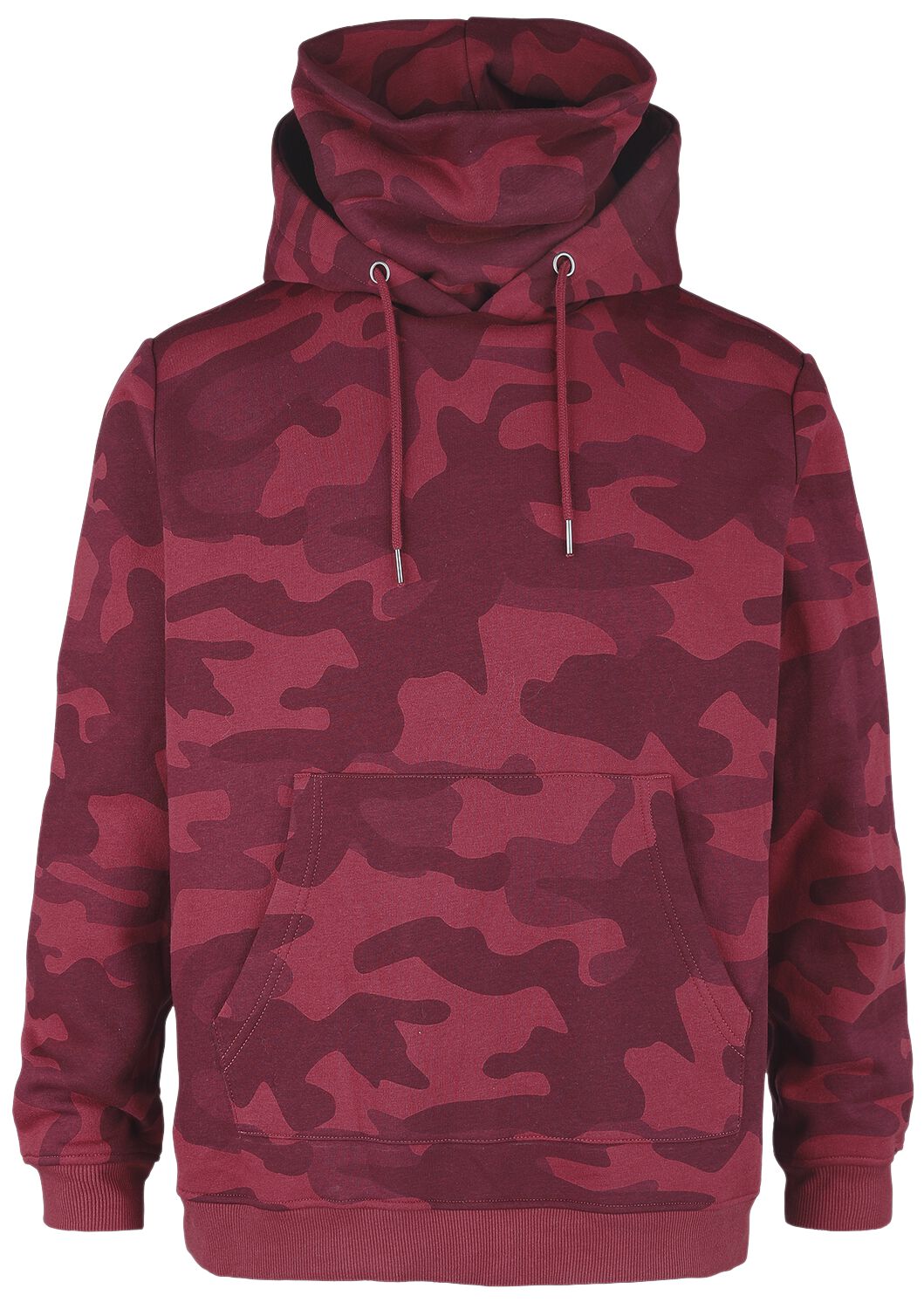 Black Premium by EMP - Camouflage/Flecktarn Kapuzenpullover - Camo Kapuzenpullover mit Kragen - S bis L - für Männer - Größe L - bordeaux von Black Premium by EMP