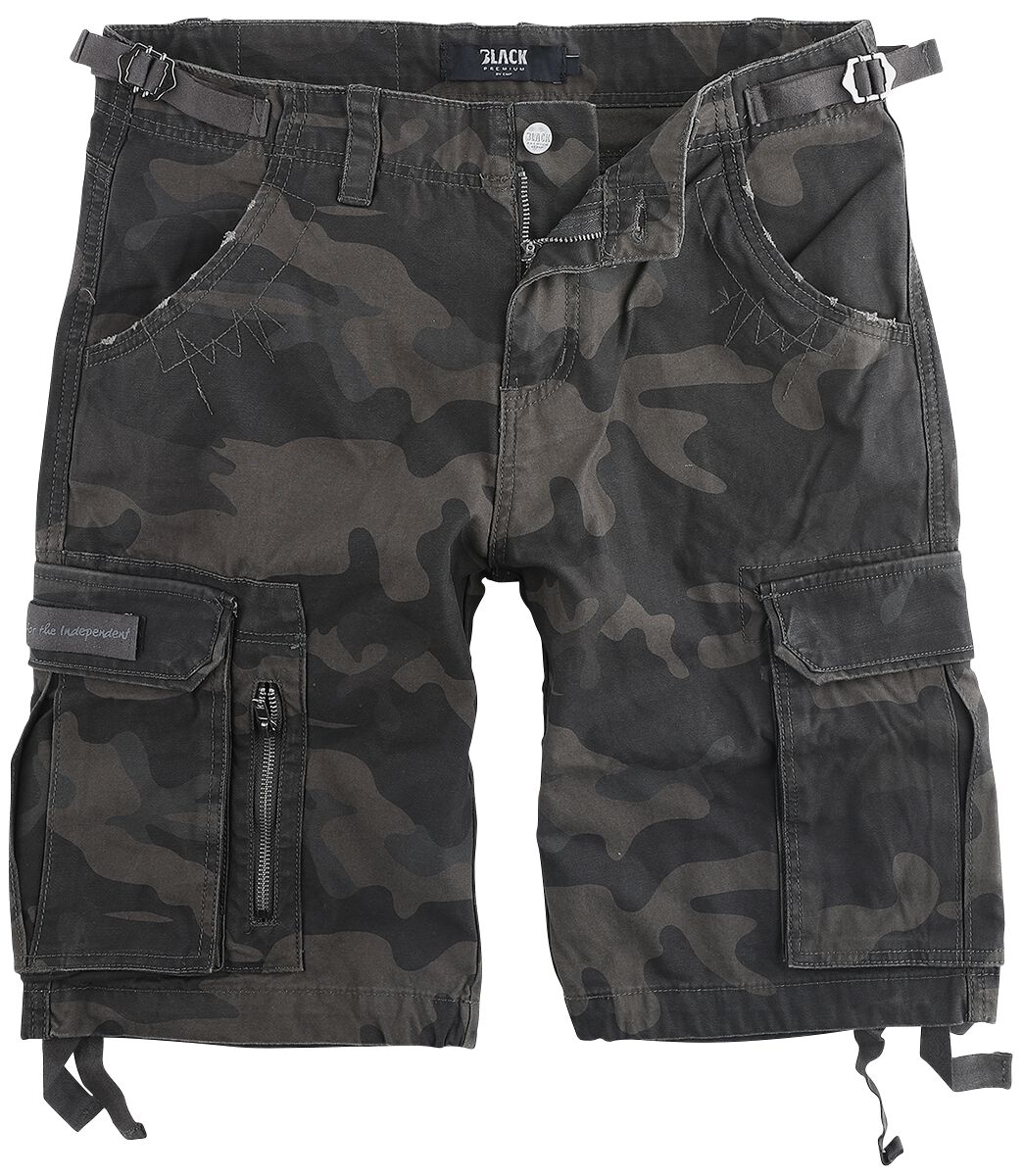 Black Premium by EMP - Camouflage/Flecktarn Short - Army Vintage Shorts - S bis 7XL - für Männer - Größe 7XL - darkcamo von Black Premium by EMP