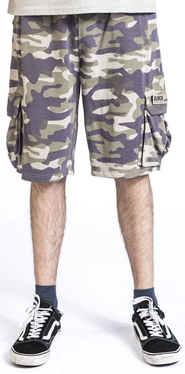 Black Premium by EMP - Camouflage/Flecktarn Short - Camouflage Sweatshorts - S bis XXL - für Männer - Größe M - braun von Black Premium by EMP