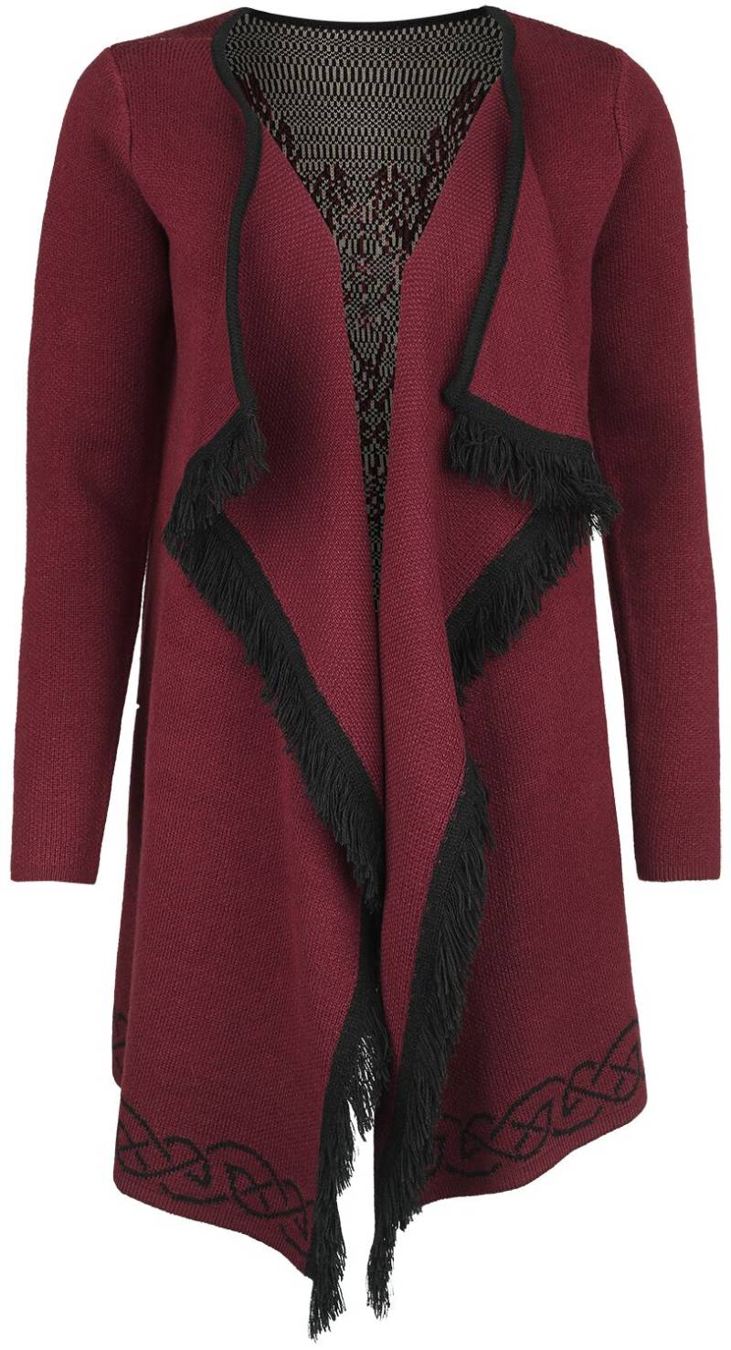 Black Premium by EMP Cardigan - Cardigan With Ornaments - S bis XL - für Damen - Größe XL - bordeaux von Black Premium by EMP