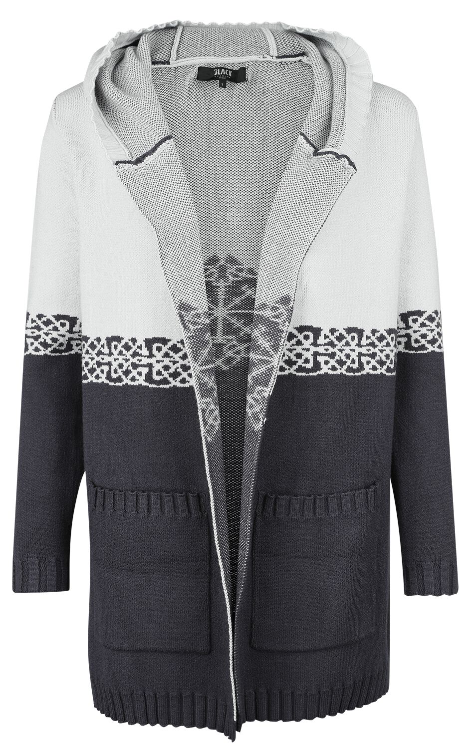 Black Premium by EMP Cardigan - Chunky Knitted Keltic Cardigan - M - für Damen - Größe M - grau von Black Premium by EMP