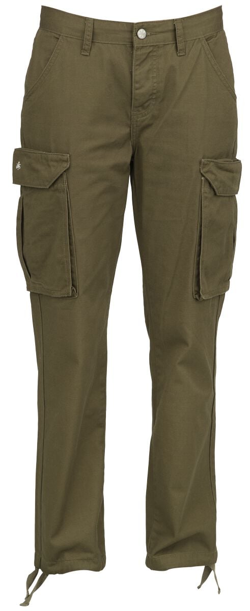 Black Premium by EMP Cargohose - EMP Street Crafted Design Collection - Cargopants - W27L32 bis W31L32 - für Damen - Größe W28L32 - oliv von Black Premium by EMP