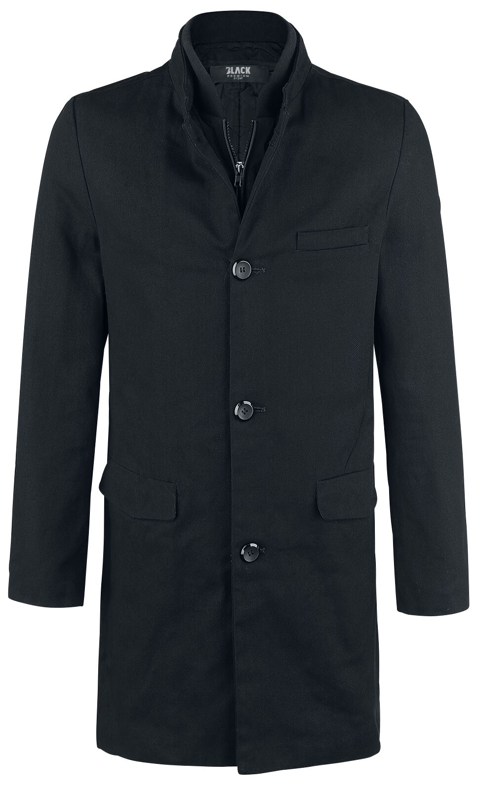 Black Premium by EMP Coat einreihig Kurzmantel schwarz in L von Black Premium by EMP