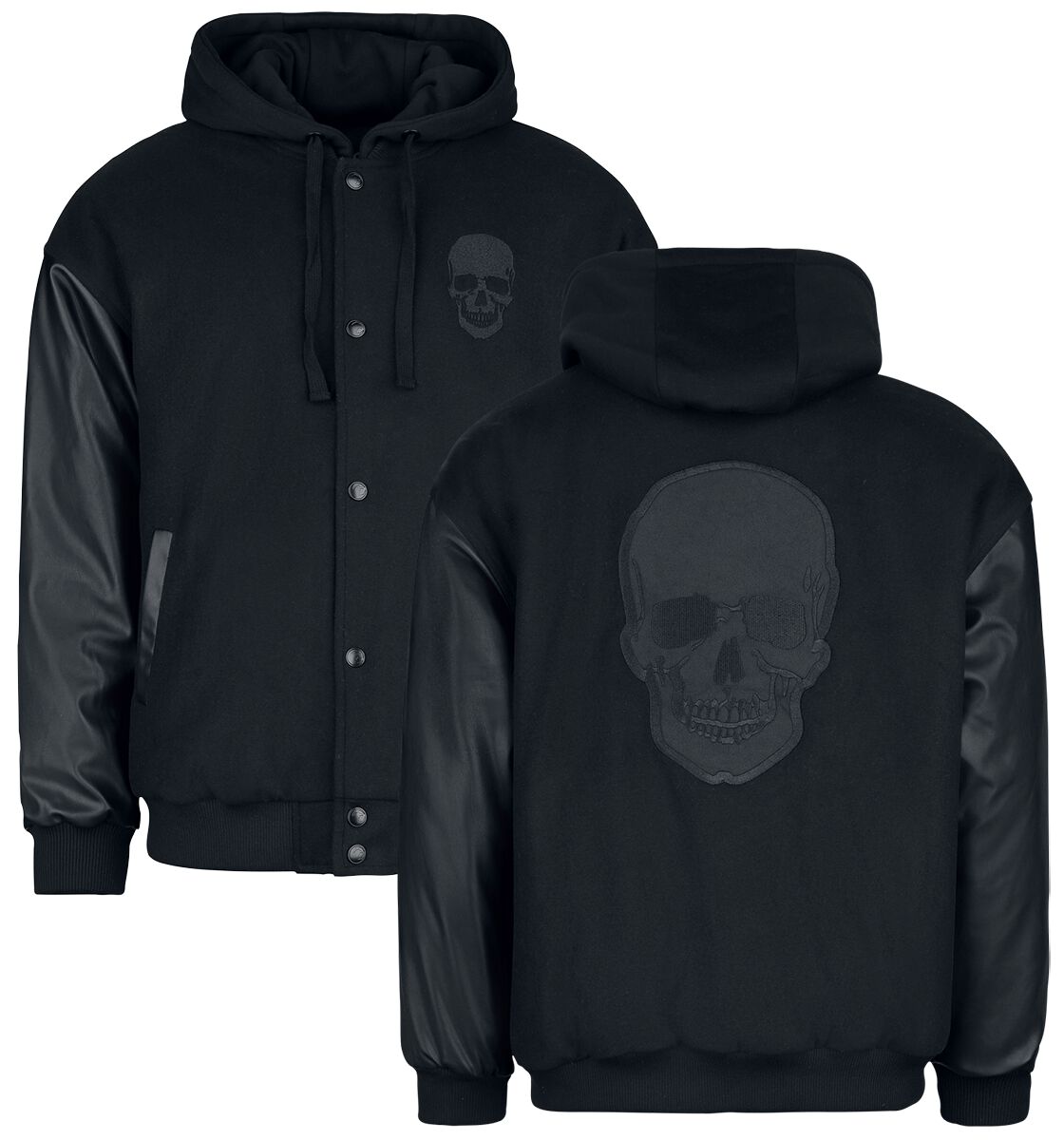 Black Premium by EMP Collegejacket With Faux Leather Details Collegejacke schwarz in L Black Premium by EMP Collegejacket With Faux Leather Details Collegejacke schwarz in L von Black Premium by EMP