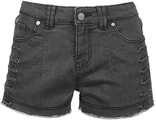 Black Premium by EMP Damen Graue Shorts mit Schnürungen 27 von Black Premium by EMP