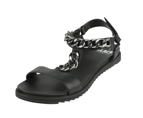 Black Premium by EMP Damen schwarze Sandalen mit dekorativen Ketten EU39 von Black Premium by EMP