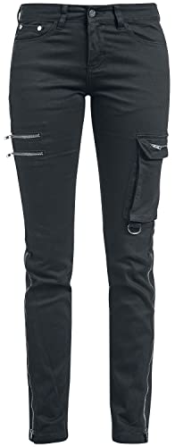 Black Premium by EMP Damen Schwarze Jeans mit Reißverschlüssen W26L32 von Black Premium by EMP