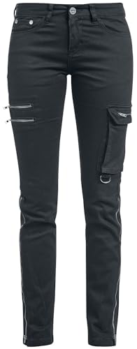 Black Premium by EMP Damen Schwarze Jeans mit Reißverschlüssen W34L34 von Black Premium by EMP