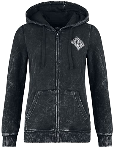 Black Premium by EMP Damen schwarze Kapuzenjacke mit keltischen Ornamenten L von Black Premium by EMP