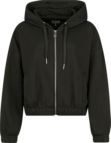 Black Premium by EMP Damen Schwarze Kapuzenjacke mit überschnittenen Schultern S von Black Premium by EMP
