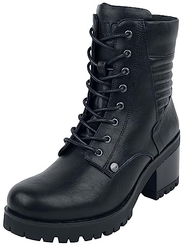 Black Premium by EMP Damen Schwarze Schnürboots mit Absatz EU40 von Black Premium by EMP