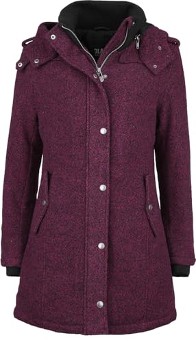 Black Premium by EMP Damen beerenfarbener Kurzmantel mit gesteppten Innenfutter S von Black Premium by EMP