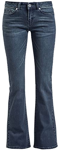 Black Premium by EMP Damen dunkelblaue Jeans mit Schlag W26L32 von Black Premium by EMP