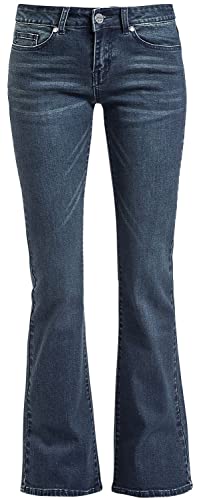 Black Premium by EMP Damen dunkelblaue Jeans mit Schlag W30L34 von Black Premium by EMP