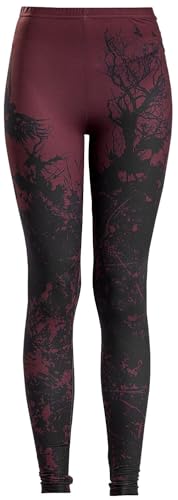 Black Premium by EMP Damen dunkelrote Leggings mit Allover-Print 3XL von Black Premium by EMP