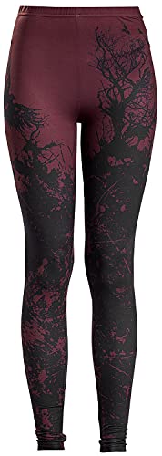 Black Premium by EMP Damen dunkelrote Leggings mit Allover-Print S von Black Premium by EMP