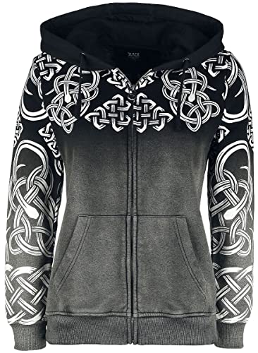 Black Premium by EMP Damen graue Kaupzenjacke mit keltischen Ornamenten 3XL von Black Premium by EMP