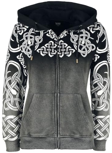Black Premium by EMP Damen graue Kaupzenjacke mit keltischen Ornamenten 3XL von Black Premium by EMP