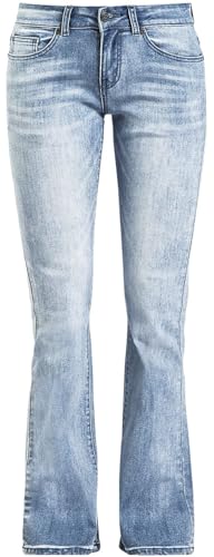 Black Premium by EMP Damen hellblaue Jeans mit Waschung und Schlag W29L30 von Black Premium by EMP