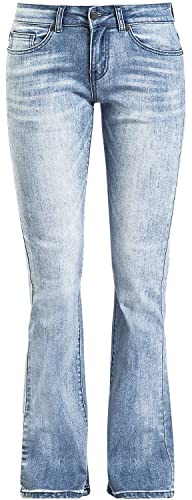 Black Premium by EMP Damen hellblaue Jeans mit Waschung und Schlag W31L32 von Black Premium by EMP