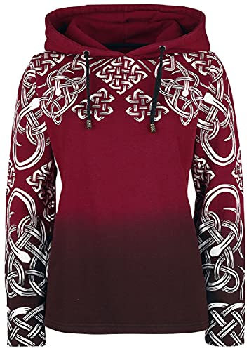 Black Premium by EMP Damen roter Kapuzenpullover mit keltischem Print M von Black Premium by EMP