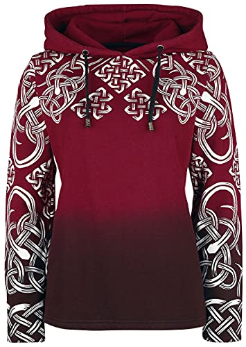 Black Premium by EMP Damen roter Kapuzenpullover mit keltischem Print S von Black Premium by EMP