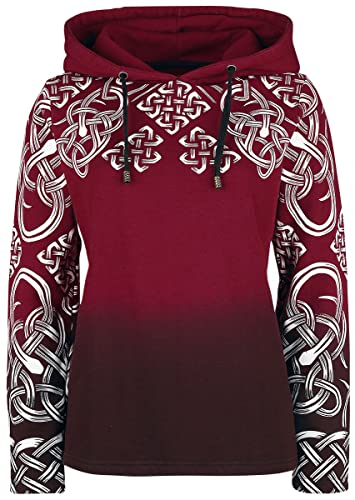 Black Premium by EMP Damen roter Kapuzenpullover mit keltischem Print XXL von Black Premium by EMP