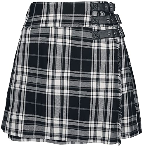 Black Premium by EMP Damen schwarz-graue Kariertes kurzes Kilt S von Black Premium by EMP