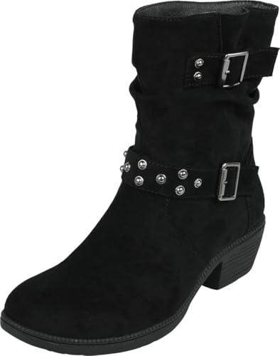 Black Premium by EMP Damen Schwarze Boots in Wildlederoptik mit Nietenband EU38 Black Premium by EMP Damen Schwarze Boots in Wildlederoptik mit Nietenband EU38 von Black Premium by EMP