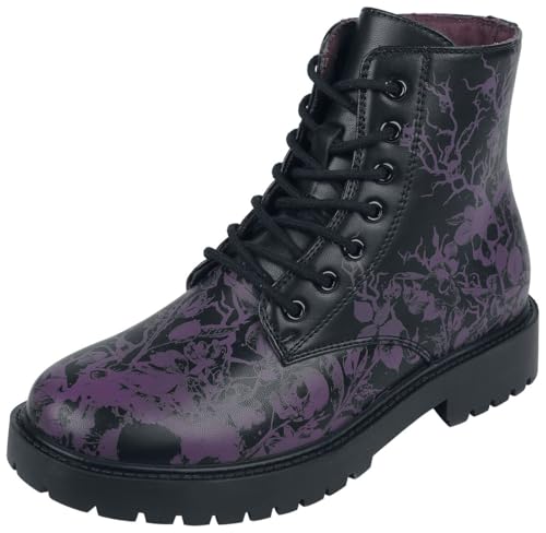 Black Premium by EMP Damen schwarze Boots mit Alloverprint EU41 von Black Premium by EMP