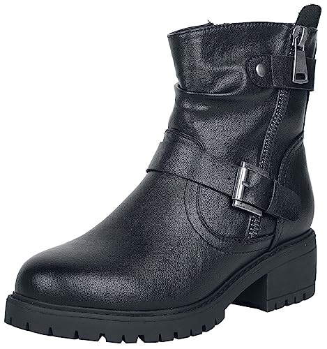 Black Premium by EMP Damen schwarze Boots mit Schnallen EU38 von Black Premium by EMP