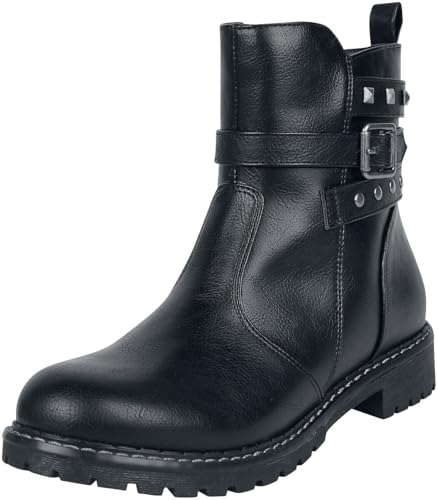 Black Premium by EMP Damen schwarze Boots mit Schnallen und Nieten EU37 von Black Premium by EMP