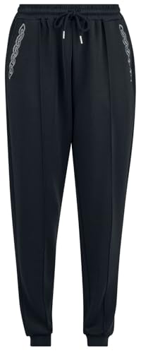 Black Premium by EMP Damen schwarze Jogginghose mit seitlichen Einschubtaschen und Stickerei M von Black Premium by EMP
