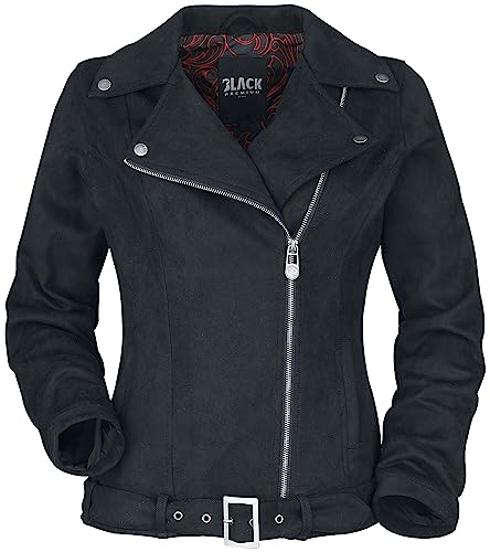 Black Premium by EMP Damen schwarze Kunstlederjacke im Biker-Style M von Black Premium by EMP